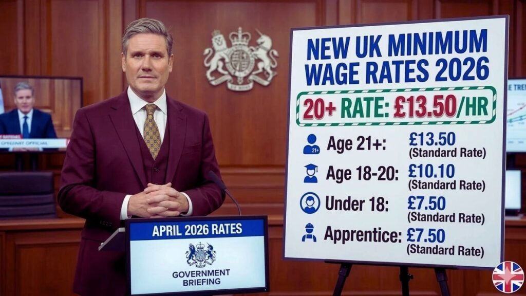 New UK Minimum Wage Announced for April 2026